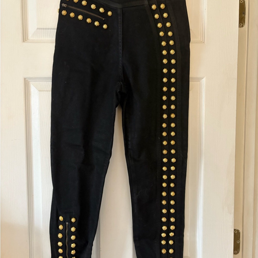 GUCCI Size 26 Black Studded Women's Jeans